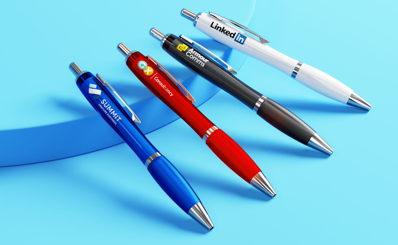 Curve - Bedrukte promotionele pennen