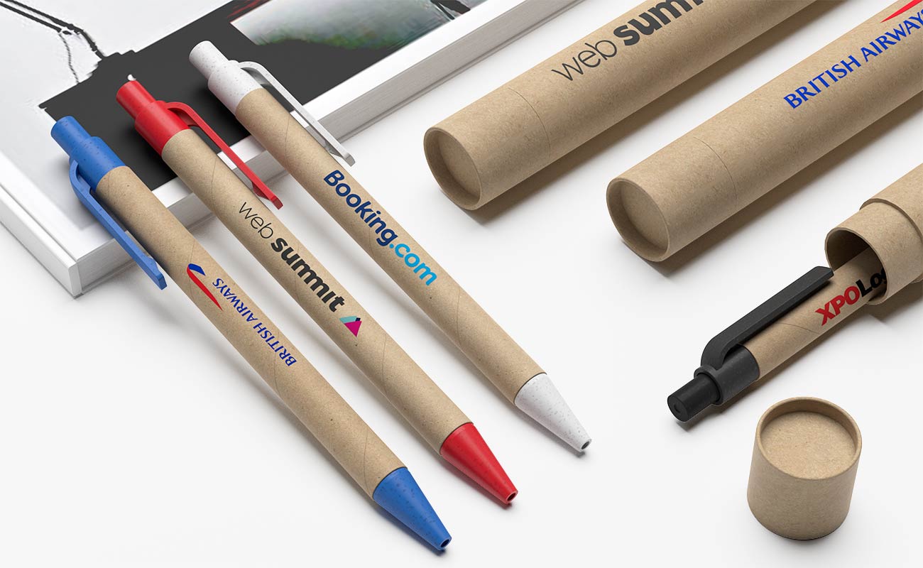 Ditto - Bedrukte pennen van gerecycled karton
