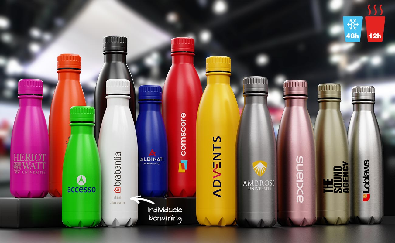 Nova Pure - Gepersonaliseerde geïsoleerde waterflessen Nova Pure - Gepersonaliseerde geïsoleerde waterflessen
