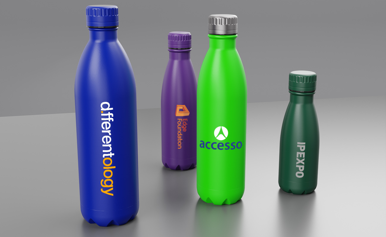 Nova Pure - Bedrukte dubbelwandige waterflessen logo gallery thumbnail