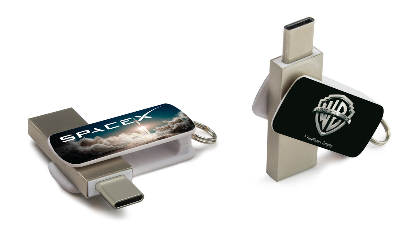 Orbit - Bedrukte USB Stick met USB-C gallery thumbnail
