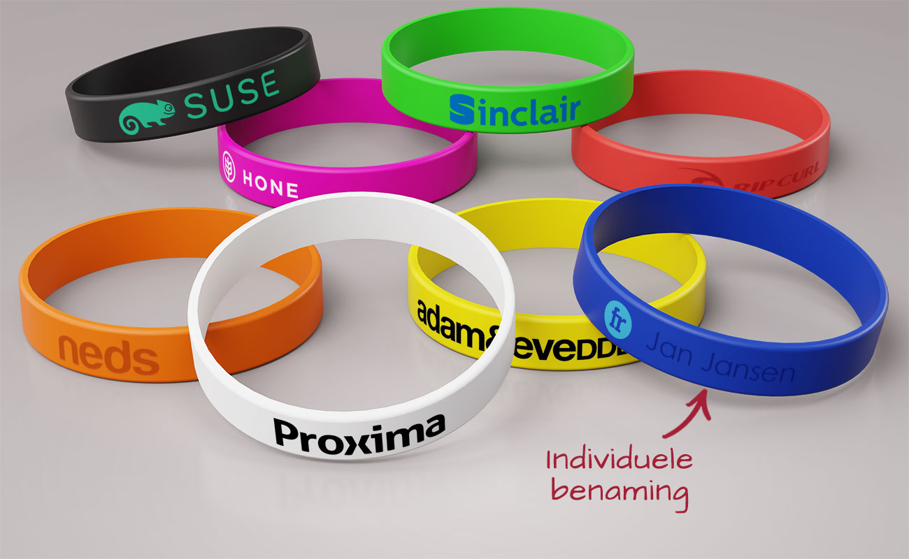 Revo - Bedrukte promotionele Silicone Wristbands