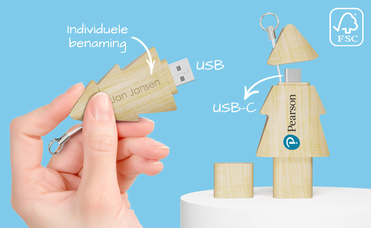 Tree Duo - Gepersonaliseerde USB Stick Tree Duo - Gepersonaliseerde USB Stick