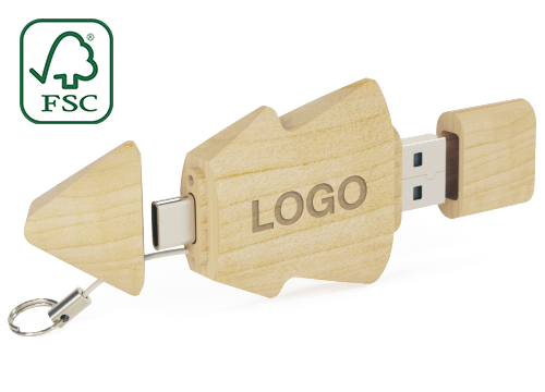 Tree Duo - USB Relatiegeschenk met USB-C Tree Duo - USB Relatiegeschenk met USB-C